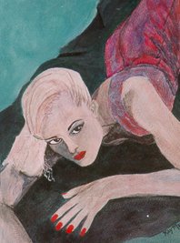 Anya, 27" x 23" - Acrylic, $ 650