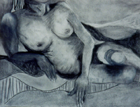 Kimberly, 18" x 24" - Charcoal, $ 300