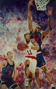 Sure Shot, 25" x 18" - Watercolor, $ 340